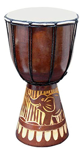 Djembe Drum Carved Bongo La Música De Inspiración Africana T