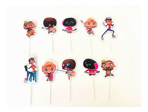 X15 Toppers Para Cupcakes Muffins Mini Beat Power Rockers