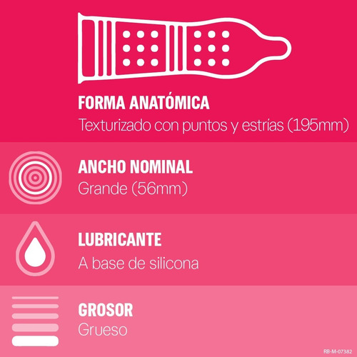 Imagen 2 de 3 de Condones Durex Máximo Placer - Unidad a $1421