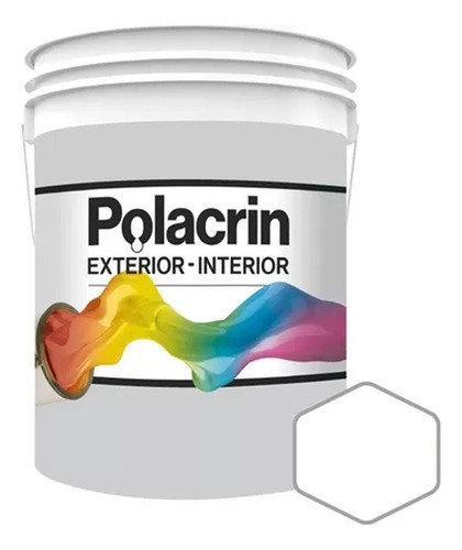 Pintura Premium Polacrin 20 Lts Latex Cubritiva Interior Ext