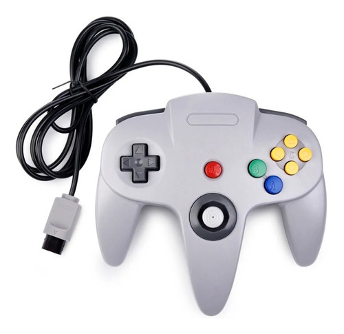 Control Para Nintendo 64 N64 Teknogame Stick Analogico Gris Color Gray