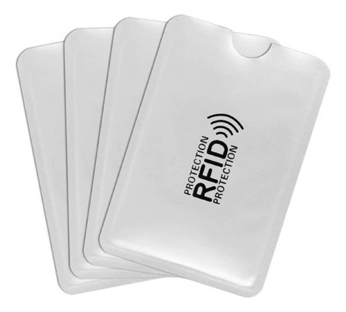 Porta Tarjeta Debito Crédito Antirrobo Rfid 4 Unidades