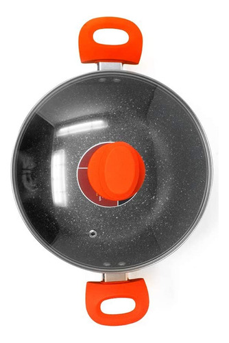 Olla 24 Cm Antiadherente Stone 360° Tapa Vidrio Lamex 6622-4