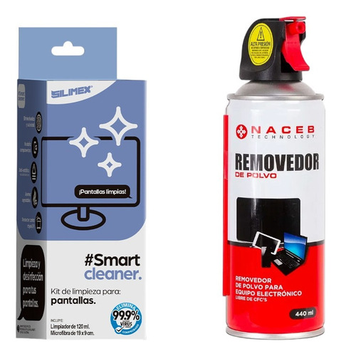 Kit Limpieza 2pz Limmp Pantallas Y Aire Removedor De Polvo