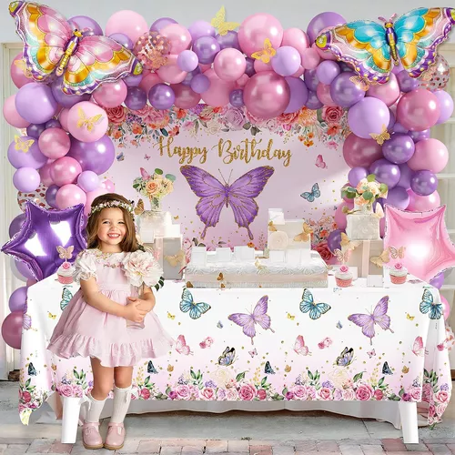 Las mejores ofertas en Niñas Morado Decoración Fiesta de Cumpleaños