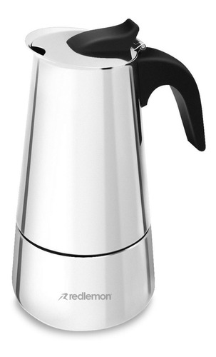 Redlemon Cafetera Italiana De Acero Inoxidable Tipo Moka Para Café Espresso (300 Ml, 5 Tazas), Cafetera Portátil Tipo Prensa Italiana, Ideal Para Preparar Capuchino, Expresso, Moka, Carajillo Y Más