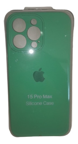 Funda Silicona Compatible iPhone 15 Pro Max, Verde Agua