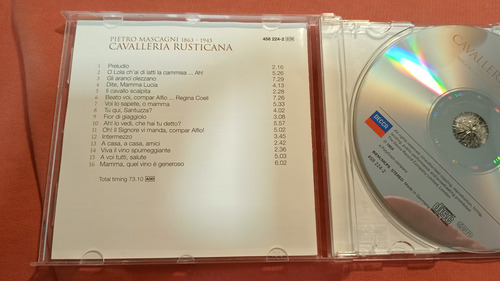 Pietro Mascagni / Cavalleria Rusticana Cd C Libreto / Ger B1 (Usado)