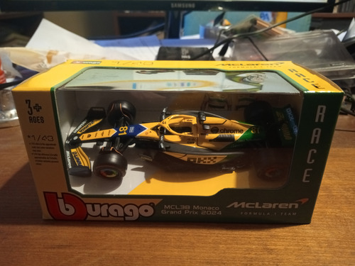Mclaren Mcl38 F1 2024 Gp Mónaco ( Senna) Bburago 1:43 Amarillo