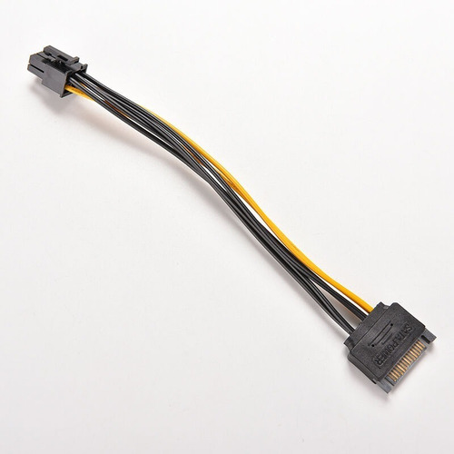 Cable Sata Macho 15 Pin A 6 Pin Pcie Tarjeta Video Energia