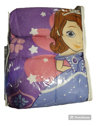 Plumón Princesita Sofia Disney 1.5 Plaza Funda Incluida 