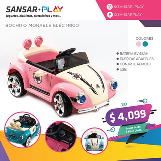 montable eléctrico prinsel vw minibús azul 6 volts