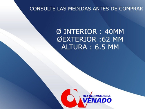 Imagen 4 de 6 de Reten Hidráulico Linde Cosechadora Viton 45 X 62 X 8