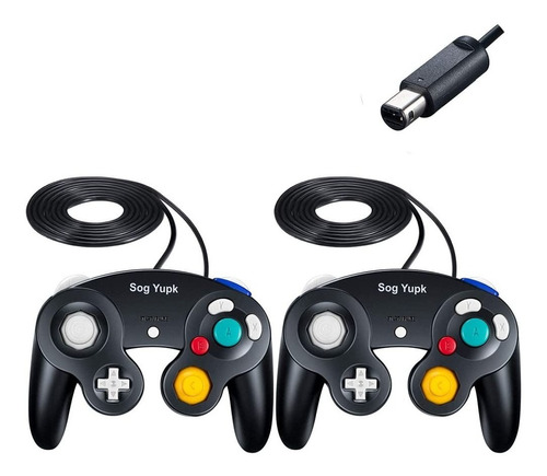Pack 2 Controles Gamecube Y Wii Con Cable