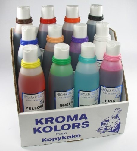 Kroma Kolors Aerografo Color 4 Oz  Juego 11 Plus Cleaner