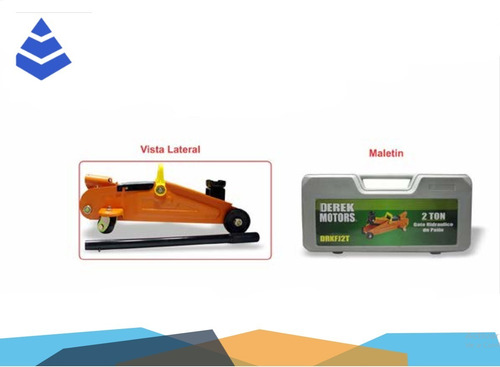 Gata Lagarto 2 Ton C/maletin Plastico Derek Motors Drkfj2t