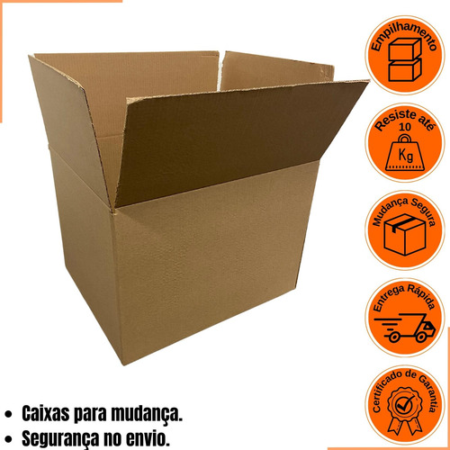 Caixa De Papelão Grande 50x40x35 Mudança G Arquivos 10 Unid.
