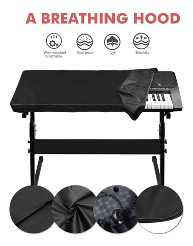 Imagen 2 de 6 de Funda Antipolvo Impermeable P/ Piano Digital 61 Teclas