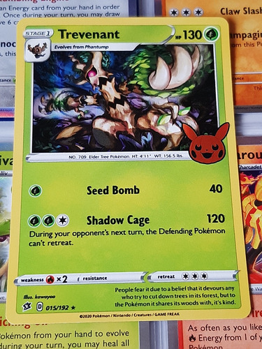 Trevenant 015/192,holo Pokemon Tvg,original,trick Or Trade