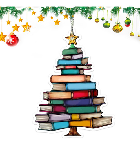 Libro Adornos Para Árboles De Navidad Colgante De Estantería