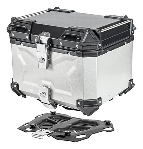 Maleta Top Case Aluminio Moto 45 L, Silver/black X-series.