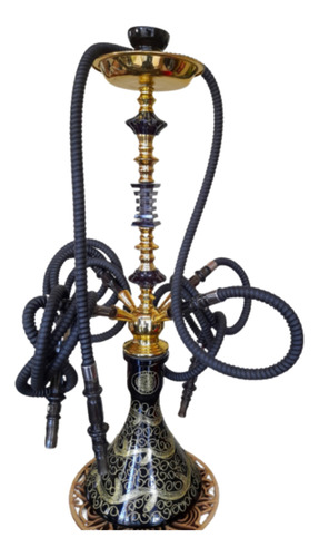 Hookah Narguile 73 Cm, 4 Mangueras ,negro