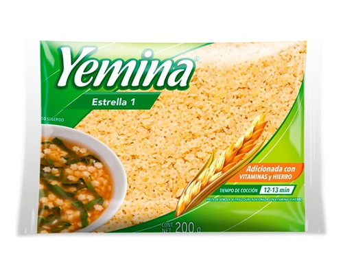 Yemina Pasta Estrella No.1  200 Gr