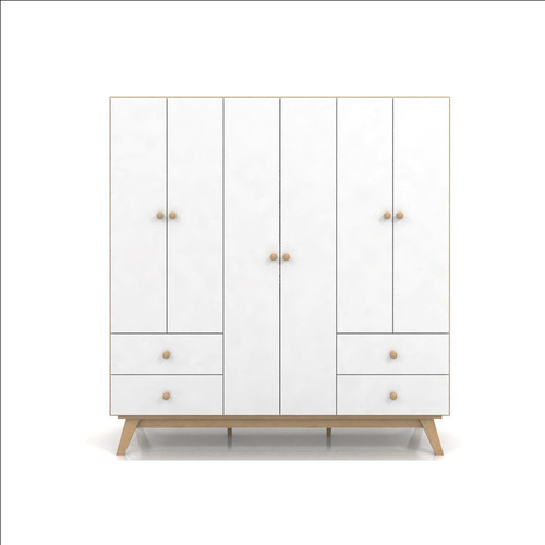 Imagen 3 de 8 de Placard Ropero Escandinavo Nordico Laqueado Patas Macizas