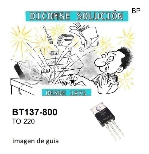 Bt137-800e Bt137 Riac 8a 800v Plastico Gate Sensible To220