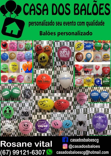 Imagem 5 de 5 de Balões Personalizados 100un 130.00 $