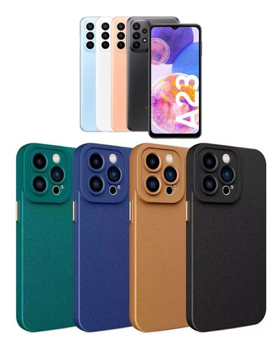 Protector De Silicona Case Con Cubre Cámara Para Samsung A23