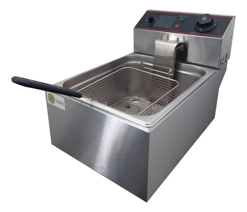Fritador A Gas 6l 1 Canasto Demet Color Gris