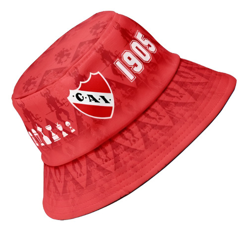 Piluso Reversible De Independiente Premium 2 Diseños En 1 Rojo S