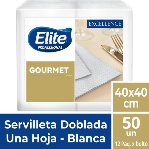 12 Paquetes De Servilletas Gourmet Elite Professional 50 Un