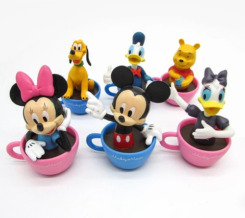 Mickey Mouse Y Sus Amigos En Tazas 6 Figuras  