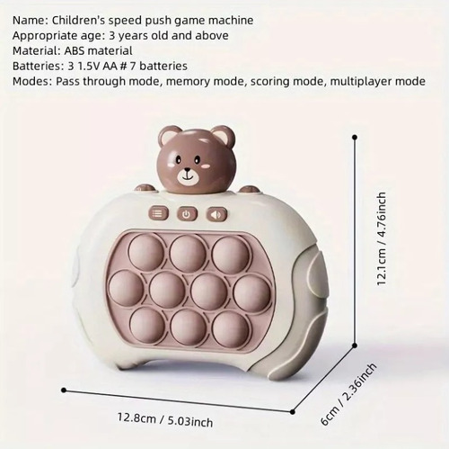 Juguetes Sensoriales Bubble Pop Relief Stress Quick Push Gam