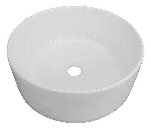 Luxsany 414 Lavabo Cerámico Redondo Brilloso Sobreponer 41cm