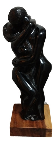 Figura Escultura El Abrazo Pareja Policromada 48cm Alto