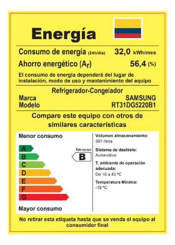 Nevera Gris No Frost Samsung 301 Litros Netos Inverter