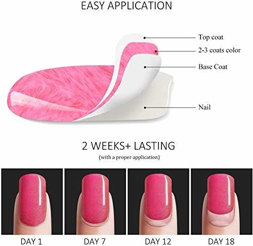 Esmalte Para Uñas En Gel Color Nude Beige Y Rosa Juego 6 Pzs