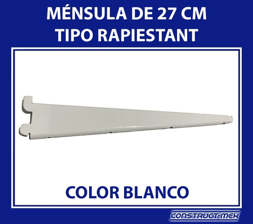 5 Ménsula Reforzada 27cm P/riel Doble Enganche T/rapiestant