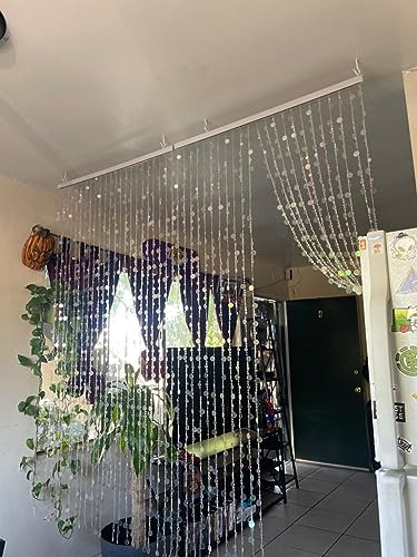 Flavorthings Silver Bubble Beaded Curtain 3' Wide X 6' Long,