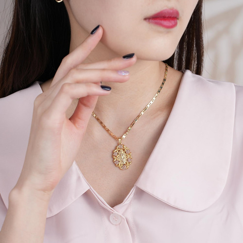 Collar Genérico De La Virgen María, Colgante Con Dije De Gua