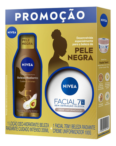 Kit NIVEA - Hidrat. Corporal 200ml + Hidratante 7 em 1 100g