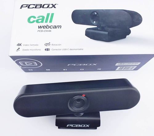 Imagen 2 de 2 de Camara Web Pcbox Call 4k Hd Rotacion 360 Streamer Webcam