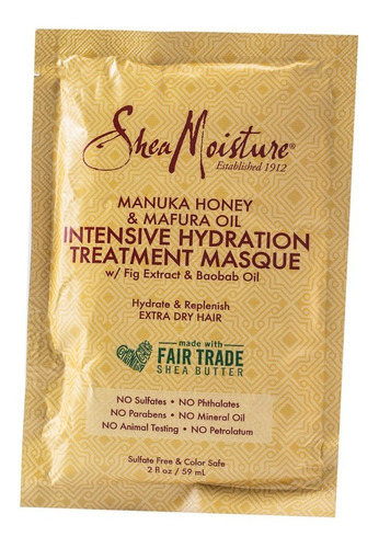 Tratamiento Shea Moisture Miel Manuka Aceite Mafura Rulos 