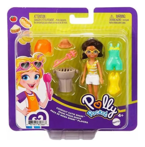 Muñeca Polly Pocket Playera Con Accesorios Oficial Mattel