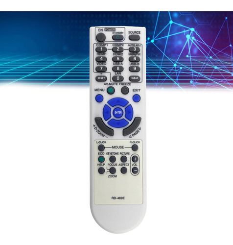 A Control Remoto De Repuesto Rd-469e For El Proyector Nec