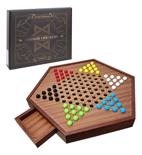 Juego De Damas Chinas De Madera De 17 Pulgadas Mejorado Con