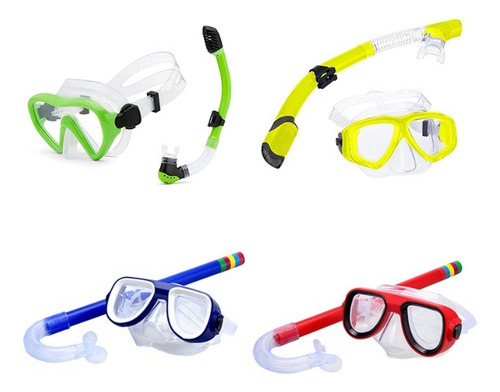 Imagen 3 de 9 de Lentes Buceo Niño Niña Snorkel Mascara Nadar Piscina Playa
